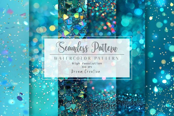 Download Teal Holographic Glitter Backgrounds - Holographic Collection