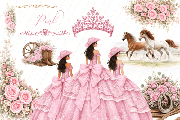 Download Pink Girl Princess Boots Roses Clipart - Princess Collection