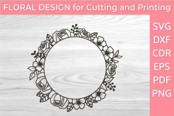 Download Hand-Drawn Botanical Circle Border SVG - Premium Resources