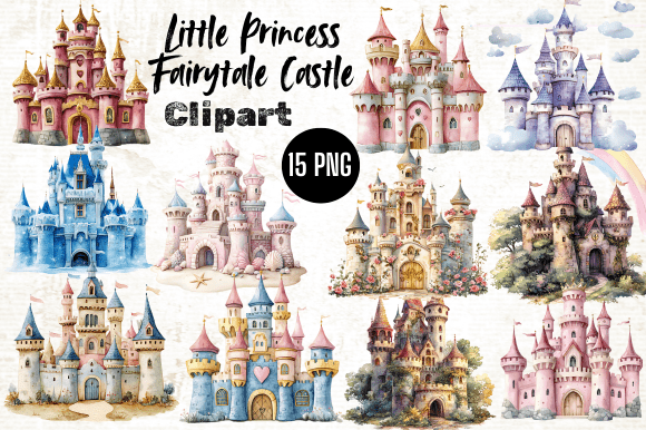 Download Little Princess Fairytale Castle Clipart - Princess Collection