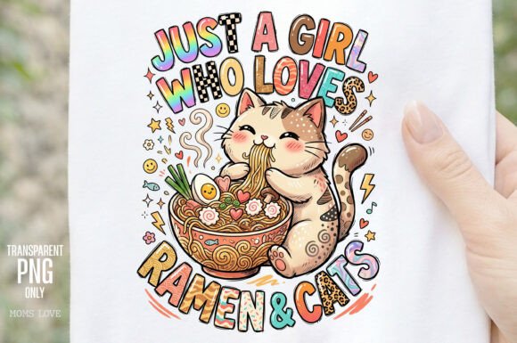 Download Just a Girl Who Loves Ramen &amp; Cats PNG - Love Collection