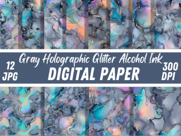 Download Gray Holographic Glitter Alcohol Ink - Holographic Collection