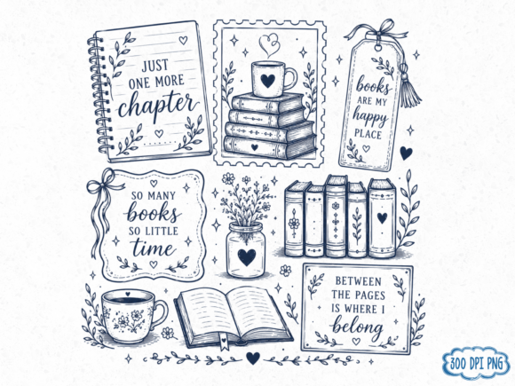Download Book Lover PNG Design, Reading Journal - Love Collection