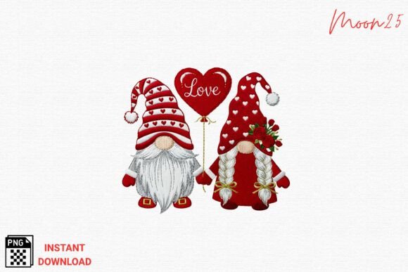 Download Valentine Gnome Couple Love Balloon Png - Love Collection