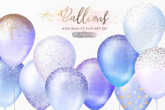 Download Blue Glitter Sparkle Confetti Balloons - Sparkle Collection
