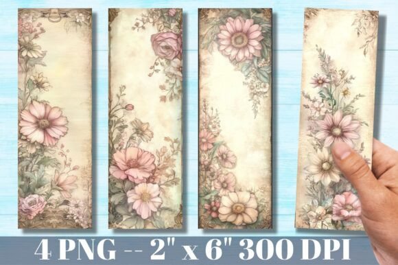 Download Botanical Floral Border Bookmark PNG - Premium Resources