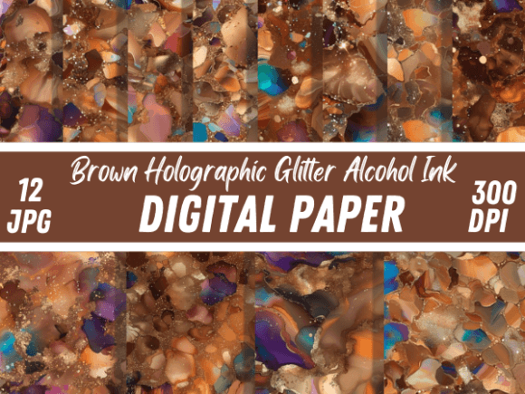 Download Brown Holographic Glitter Alcohol Ink - Holographic Collection