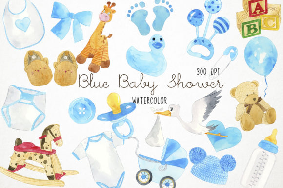 Download Watercolor Boy Baby Shower Clipart, Baby - Baby shower clipart Collection
